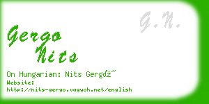 gergo nits business card